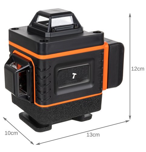 4D 16řádková plochá laserová vodováha – přesný 360° zelený laser + dálkové ovládání