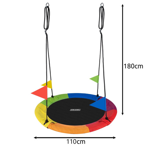 Houpačka Čapí hnízdo pro děti, zahradní, se silným rámem, 110 cm, do 150 kg
