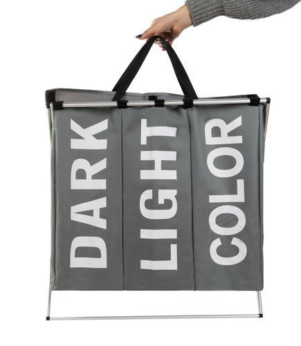 Koš na prádlo s 3 přihrádkami (Dark/Light/Color)
