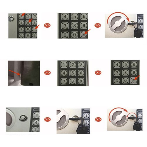 Bezpečnostní trezor s elektronickým kódem a klíčem