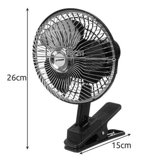 Otočný ventilátor s klipem do auta