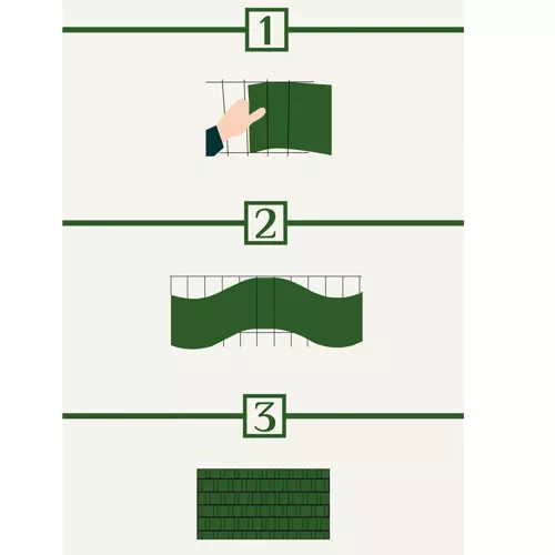 Velmi pevná plotová páska 450g/m² pro plotový plot + klopy (zelená)