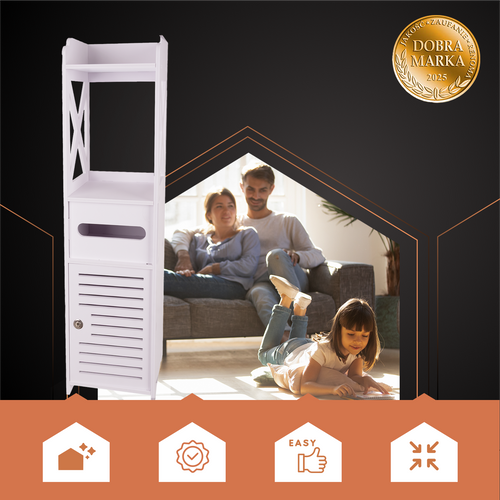 Koupelnová skříňka s držákem toaletního papíru