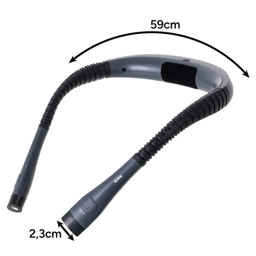 Nákrční lampa na čtení - dobíjecí LED svítilna