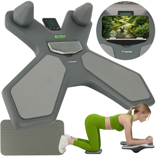 Multifunkční balanční deska s časovačem, oboustranným panelem a vodováhou