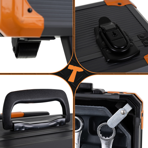 Profesionální sada nářadí BIGSTREN 1000 dílů XXL - hliníkový kufr, 4 organizéry, kolečka