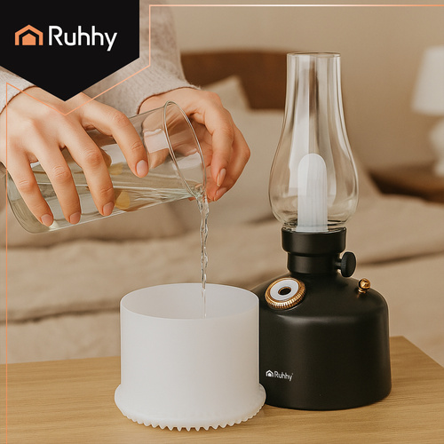 Retro  zvlhčovač vzduchu AIVE s difuzérem a 14 RGB LED - noční světlo 2v1