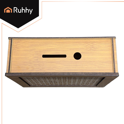 Dřevěná motivační pokladnička s křížovkou 10 000 Kč