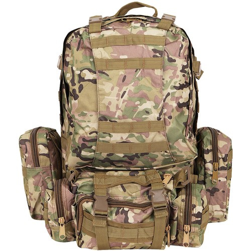 Velký vojenský batoh 45L CAMO s MOLLE systémem a 3 odnímatelné brašny