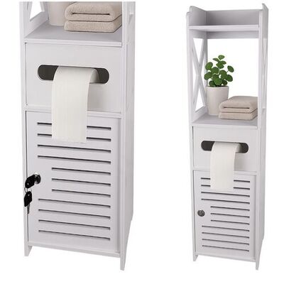 Koupelnová skříňka s držákem toaletního papíru - Obrázek